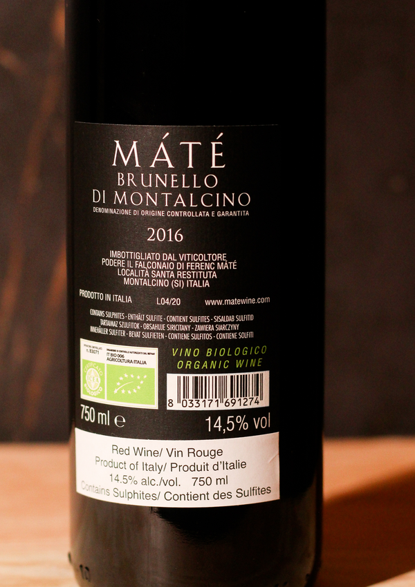 Máté Brunello Di Montalcino 2018